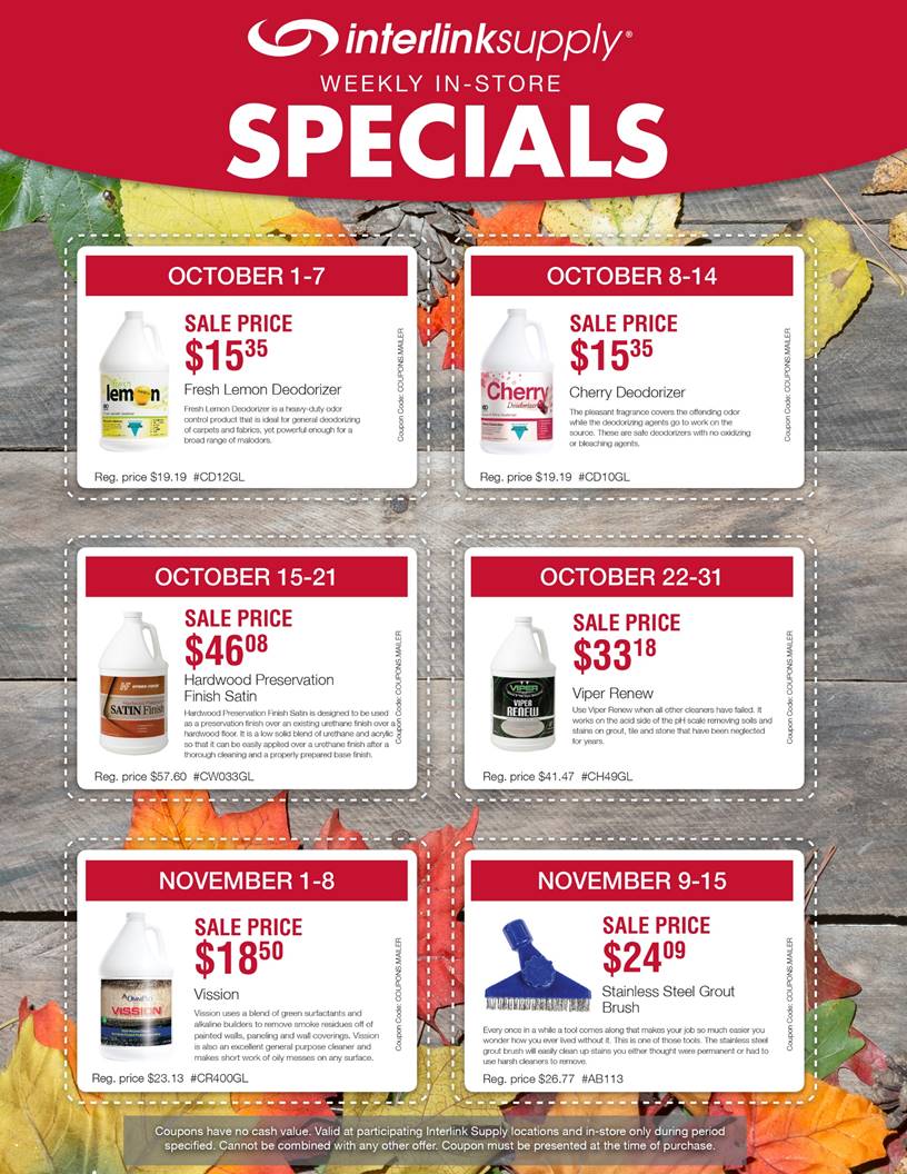 Interlink Supply weekly specials
